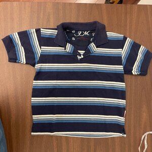 Boys Striped Polo Shirt Size 7